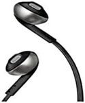 JBL Tune 205BT Wireless in-Ear Earbud Headphones with Bluetooth and Microphone – Flat Tangle-Free Cable – Black