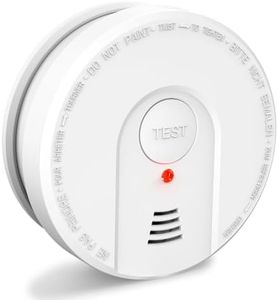 ZYTA Smoke Alarms for Home,Fire Smoke Detector with 5-Year Replaceable Battery,Test/Mute Button,LED Indicator,Battery Powered,1902(2 Pack)