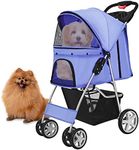 Flexzion Pet Stroller (Blue) Dog Ca