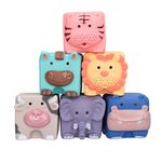 Fockety Feyv Baby Blocks,Colorful Super Soft Silicone Stacking Building Blocks,Animals Shapes Squeeze Baby Blocks Educational Baby Toys For 6 To 12 Months Toddlers Boys&Girls Ideal Gift(1020)