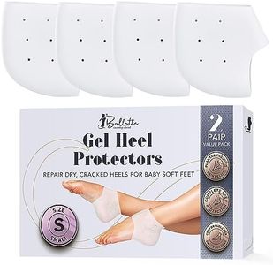 Ballotte Premium Silicone Heel Protectors, Gel Heel Pads/Silicone Socks for Women & Men, Pain Relief for Cracked Heel, Blister Prevention Heel Cups/Cushions for Plantar Fasciitis (Small (4 Pack))