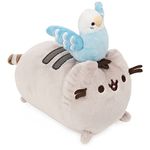 GUND Pusheen & Bo Parakeet Best Friend Set Two-in-One Plush Cat Stuffed Animal, Gray and Blue, 6”