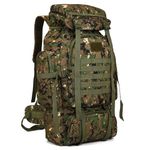 W WINTMING Hiking Backpack for Men 70L Camping Backpack Military Rucksack Molle 3 Days Assault Pack for Climbing