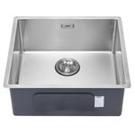Franke 20"X18"Single Bowl SS Kitchen Box Sink | Premium 304 Stainless Chrome Nickel Steel | Rust & Stain Resistant | Brushed Matt Finish | Minimizes Sound | BXX 210/110-46 3 1/2" WWK ND NOF NTH R12