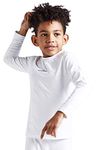 COOLOMG Boys Girls Thermal Shirt Fleece Lined Baselayer Tops Long Sleeves Compression T-shirts Warm Tshirt Kids Youth