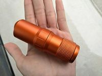 EKLOEN Military Level Waterproof EDC Capsule Tube, Portable Survival Waterproof Pill Container Outdoor Waterproof Capsule Seal Bottle Holder Case EDC Emergency Tool(Orange)