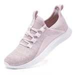 ALEADER Energycloud Running Shoes for Women Slip On Cushion Sneakers for Walking, Nurse, Tennis Shoes Light Pink Size 8 US