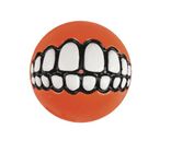 Rogz Grinz Small 2" Dog Ball Treat Toy, Orange