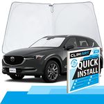 CLIM ART Windshield Sun Shade for Mazda CX-5 2017-2023 - Custom-Fit Foldable Car Sun Shade - Car Sunshade - Vehicle Sun Protector - Front Auto Windshield Cover, Car Windshield - WS4005