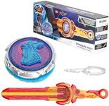 INFINITY NADO Spinning Top for Boys, Metal Battle Tops Sword Launcher, Battling Tops for Boys Girls 5 6 7 8 9 10 11 12 Years, Standard Pack Gold Warrior Phoenix