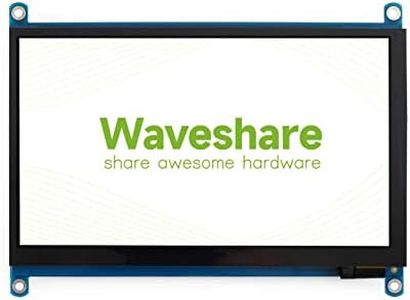 [Latest Version] Waveshare Display 7inch Capacitive Touch Screen Without Back Case LCD Monitor Compatible with RPi 400 4 3 Model B Supports All Versions of Raspberry Pi Windows with HDMI/VGA Port