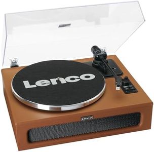 Lenco Turntable with Four Built-in Bluetooth Speakers, Brown