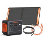 Jackery Explorer 1000 v2 Portable Power Station, 1070Wh LiFePO4 Battery, 1500W AC / 100W USB-C Output, 1 Hr Fast Charge, Solar Generator with 100W Solar Panel, 5m Extension Cable & Car Charging Cable