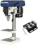QK-KYOHO 8" Benchtop Drill Press - 3.1A Induction Motor Drill Press Heavy-Duty Cast Iron Head - Bench Drill Press 5 Speed Adjustable (620-3100 RPM) - 0-45°Tilting&Height Adjustable Table Drill Presses