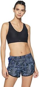 Under Armour Women Vanish Mid Bra Sport Bra - Black/Metallic Iron (001), X-Large
