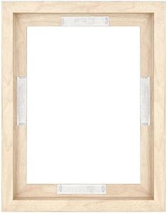 MCS Floating Canvas Frame, Art Frames for Canvas Paintings with Adhesive Fasteners and Hanging Hardware, Natural Woodgrain, 9 x 12 Inch