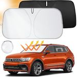 Aonveki Car Windshield Sun Shade, Windscreen Sun Shade, Foldable Car Sun Visor, Block UV Rays, Keep Vehicle Cooler, Easy to Use (56 x 31.5 in)