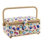 Dritz Sewing Basket, Colorful Spools