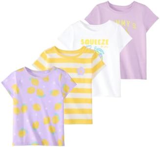 Garanimals Baby Girl Lemon T-Shirt, Size 0-3 Months, 4-Pack