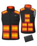 WaooHeat Heated Gilet with Power Bank,Heated Vest for Men Women 15 Heating Zones Intelligent Lightweight Electric Heating Vests Jacket 10000mAh Rechargeable Battery for Hunting Winter Christmas Gifts