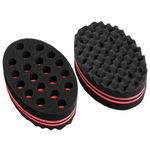 kuou 2 Pcs Hair Sponge, Curl Sponge Afro Sponge Hair Sponge for Twists and Dreads Hair Twist Sponge Curling Sponge for Afro Hair