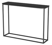 URBNLIVING Wooden Hallway Console Table with Metal Legs (Black)