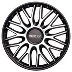 Sparco SPC1396SVBK Set Wheel Covers Roma 13-inch Silver/Black