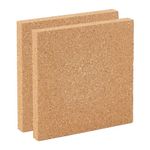 OLYCRAFT 2Pcs Wood Corkboard 15x15cm Square Cork Board Non Adhesive Cork Bulletin Board 1.5cm Thick Decorative Hanging Pin Board for Wall Decoration Party and DIY Crafts Supplies