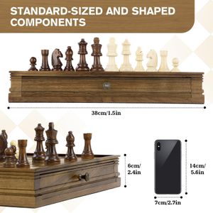 Peradix Magnetic Wooden Chess Set – Portable Board Game