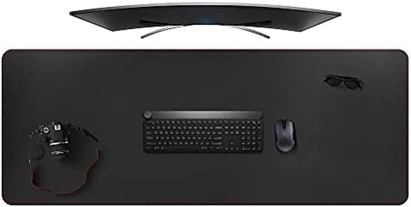 ZORESYN Large Office Desk Pad (63" x 23.6") - Waterproof PU Leather Desk Mat with Non-Slip Base, Oversized Extended Mousepad for Keyboard & Mouse, Black