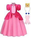 Esvaiy Princess Peach Costume Dress