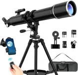 FAMIROSA Telescope for Adults High Powered, 90mm Aperture (36X-270X) 900mm Focal Length Refractor Astronomy Telescopes for Planets and Stars, Professional Telescopio with Bag, Phone Adapter, Tripod