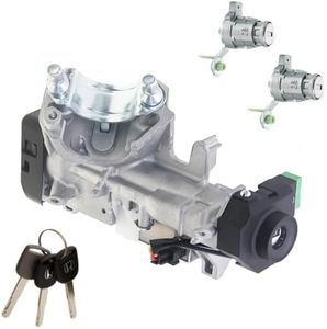 Ignition Switch Lock Cylinder with Keys for Honda Civic 2006-2011, Accord 2003-2005, CRV 2005-2006, Odyssey 2005-2008, Chip ID46, Replace 06350-SAA-G30 35100-SDA-A71
