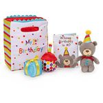 Baby GUND, My First Birthday-Themed 5-Piece Plush Playset, Sensory Toys for Babies, 8”