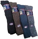 6 Pairs Mens Long Length Chunky 30% Wool Blend Boot Hiking Walking Socks/UK Size 6-11 Eur 39-45