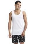 Jockey 8816 Men's Super Combed Cotton Round Neck Sleeveless Vest with Extended Length for Easy Tuck_White_85