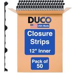 Duco 12 Inch Inside Profile (50 Pack) R Panel Foam Closure Strips for Metal Roofing Panels - 3 Feet Long, Black Rib Corrugated Metal Roof Foam Closure Strips