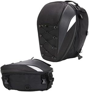 Motorcycle Seat Bag Tail Bag - Dual Use Motorcycle Backpack Waterproof Luggage Bags Motorbike Helmet Bag Storage Bags