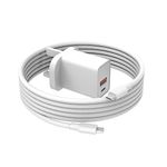 20W PD USB-C Charger Fit for iPad 10.9 inch Gen 10th 2022 Generation Plug with 1.8m Cable