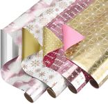 American Greetings 80 sq. ft. Gold Wrapping Paper Bundle (Stars) for Christmas, Hanukkah and All Holidays (4 Rolls 30 in. x 8 ft.)