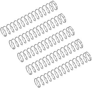 uxcell Compression Spring, 5Pcs 304 Stainless Steel, 8mm OD, 0.5mm Wire Size, 50mm Free Length, Silver Tone