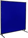 Steiner 525-6X6 Protect-O-Screen Classic Welding Screen with Flame Retardant 14 Mil Tinted Transparent Vinyl Curtain, Blue, 6' x 6'