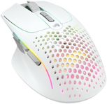 Glorious Gaming Model I 2 Wireless Gaming Mouse - Hybrid 2.4Ghz & Bluetooth, 75g Superlight, 9 Buttons (2 Swappable), RGB, PTFE Feet, MMO/MOBA/FPS, Long Battery Life, Side Thumb Rest - White