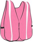 KAYGO Reflective High Visibility Safety Vest, KG0008-10 Silver Stripe, for Men and Women, Pack of 1(Pink)