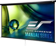 Elite Screens Manual Series, 100-INCH 16:9, Pull Down Manual Projector Screen with AUTO LOCK, Movie Home Theater 8K / 4K Ultra HD 3D Ready, 2-YEAR WARRANTY, M100UWH, 16:9, Black