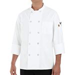 Red Kap Unisex-Adult Ten Pearl Button Chef Coat White, White, Small