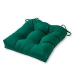 Greendale Home Fashions 20-inch Square Outdoor Sunbrella Fabric Dining Seat Cushion, 1 Count (Pack of 1), Forest