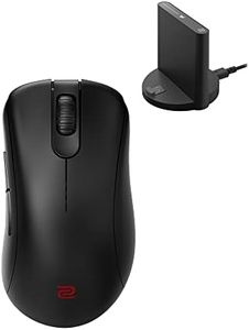 BenQ - Zowie EC3-CW Wireless Ergonomic Esports Gaming Mouse, Improved Receiver, Mouse Wheel with 24 Levels, No Driver, Large Small, Black