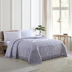 Beatrice Home Fashions Medallion Chenille Bedspread, Full, Lavender