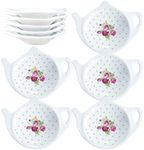 White Porcelain Ceramic Set with Fl